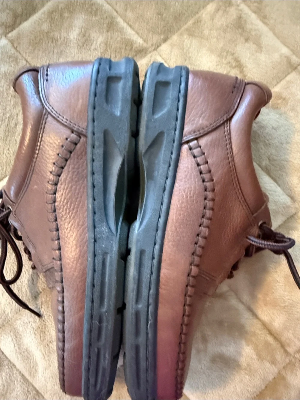 Wonderlite Men's Vinnie Leather Casual Lace-Up Derby Shoes in Dark Brown Leather